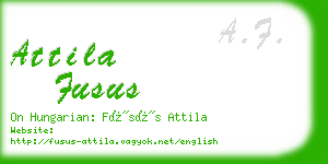 attila fusus business card